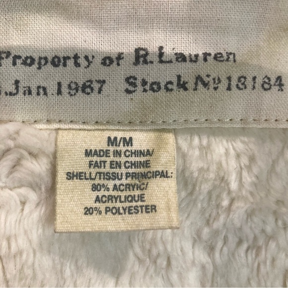 DENIM & SUPPLY Sz M Metallic Sherpa Lined Moto Style  Zipper Snap Closure Jacket - Picture 12 of 13